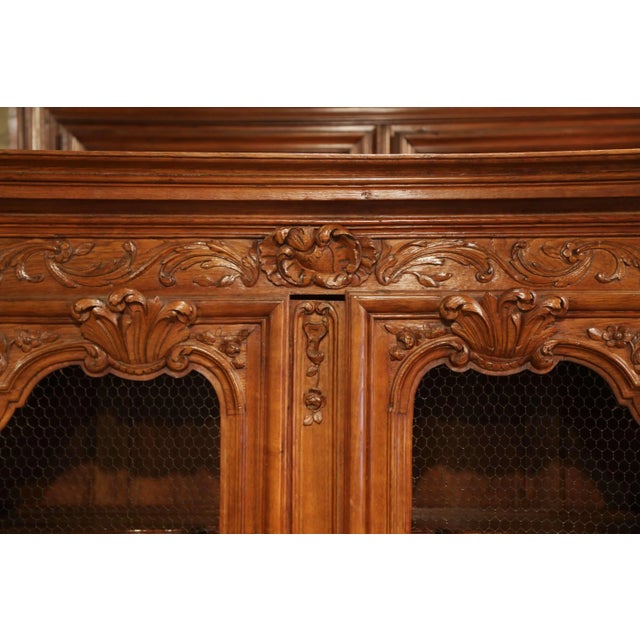 18th Century French Louis XIV Oak Buffet Deux Corps From Normandy For Sale - Image 9 of 13