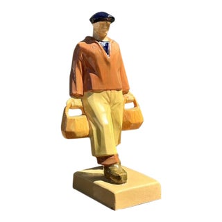 Vintage French Emile Just Bachelet for Henriot Ceramic Fisherman For Sale