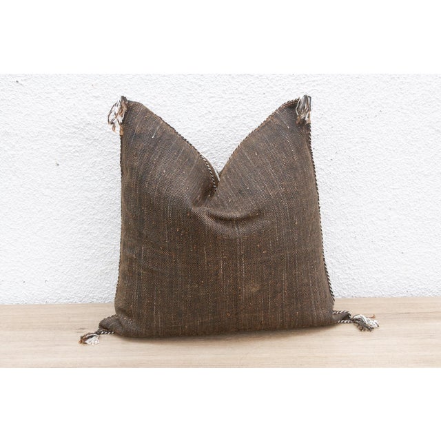 Textile Nomadic Noir Silk Rug Pillow For Sale - Image 7 of 8