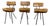 Mid 20th Century Set of Three Sculptural Brutalist Organic Mexican Modern Dining / Accent Chairs For Sale
