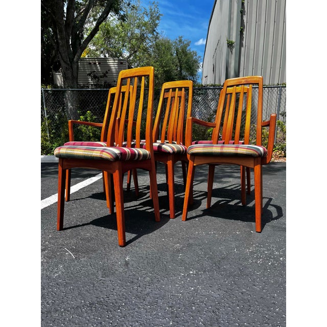 Mid-Century Modern Mid Century Modern Dining Chairs | Benny Linden Style Set of Six With Armchairs For Sale - Image 3 of 12