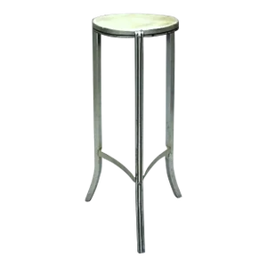 Vintage Art Deco Style Silver Leaf Side Table