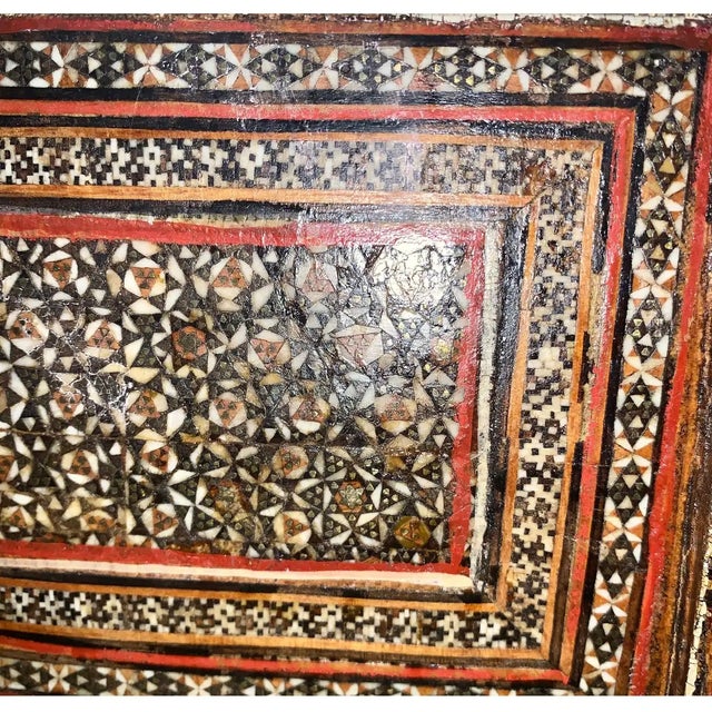 Antique Syrian Inlay Arm Chair For Sale - Image 4 of 5