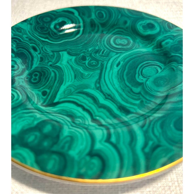 Mid 20th Century MCM Japanese Neiman Marcus Malachite Plates - A 12 Piece Set For Sale - Image 5 of 8