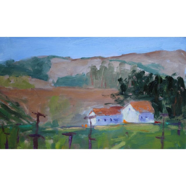 Wood Sonoma Vines, Contemporary Plein Air Oil Painting For Sale - Image 7 of 10
