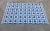 Handmade Cotton Rug, Indigo Blue And White Star Pattern Striped and Cream Fringe - 8'x10' For Sale - Image 10 of 10