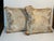 Shabby Chic Gorgeous Pair Fortuny Style Silk Brocade Pillows With Fringes and Feather Down For Sale - Image 3 of 8