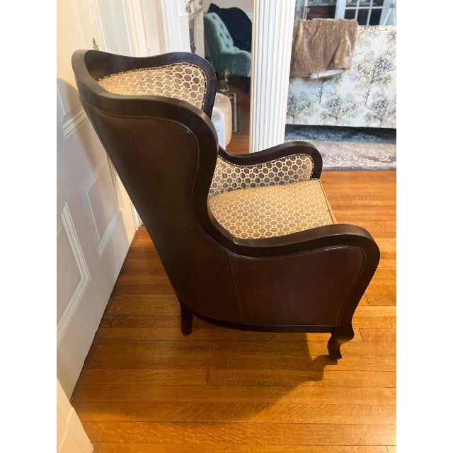 Arhaus Camden Collection Wood Frame Wingback Chair Chairish