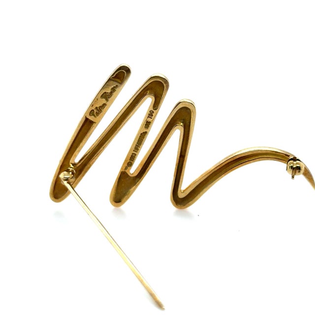 Late 20th Century Late 20th Century Paloma Picasso 18k Gold Zigzag Brooch for Tiffany & Co. For Sale - Image 5 of 6