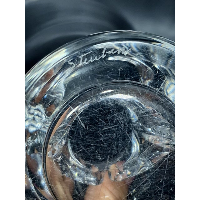 Steuben Art Glass Crystal Vase For Sale - Image 9 of 10