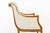 Antique French Art Deco Two-Seat Loveseat Sofa Cream Upholstery 1940s For Sale - Image 11 of 12
