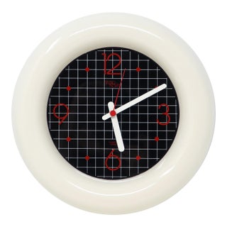 1980s Graphic Ceramic Wall Clock by Studio Nova Japan For Sale