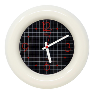 1980s Graphic Ceramic Wall Clock by Studio Nova Japan