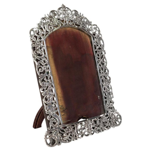 Antique 19th Century Sterling Silver Photo Frame from Jacob & Co. Rosenthal For Sale - Image 14 of 14