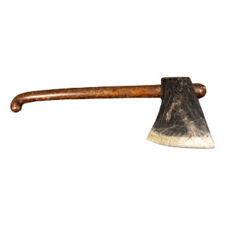 Monumental Early 20th-Century European Carved Wooden Axe Trade Sign, 66"" Long For Sale