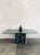 1970s Postmodern Green Marble Dining Table With Fluted Base For Sale - Image 4 of 14