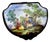 19th Century French Samson Enamel Patch Trinket Box Pastoral Scene For Sale