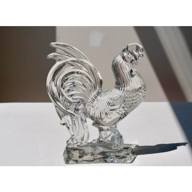 Fostoria Chanticleer, (Rooster). Fostoria glass pattern 2629 circa 1950-1958. No damage, tail feathers all intact. Crystal...