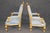 Late 19th Century 19th C. Pair French Napoleonic Style Armchairs, Giltwood & Blue Upholstery For Sale - Image 5 of 16