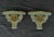 Large Vintage Gilt and Aqua Wall Brackets - a Pair For Sale - Image 10 of 11