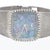 Vintage Longines Opal Mosaic Dial 34mm Diamond Bezel 18k White Gold Watch For Sale - Image 4 of 14