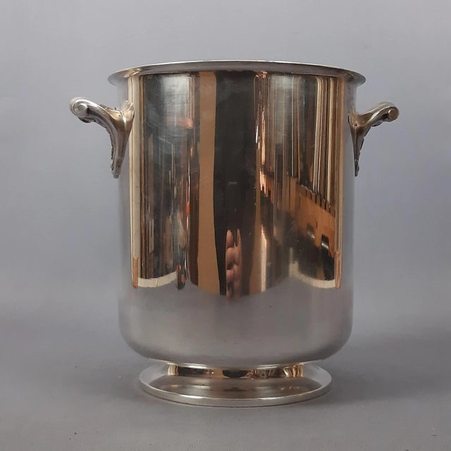 Vintage Art Deco Silver-Plated Gallia Ice Bucket from Christofle, 1960s For Sale - Image 4 of 11