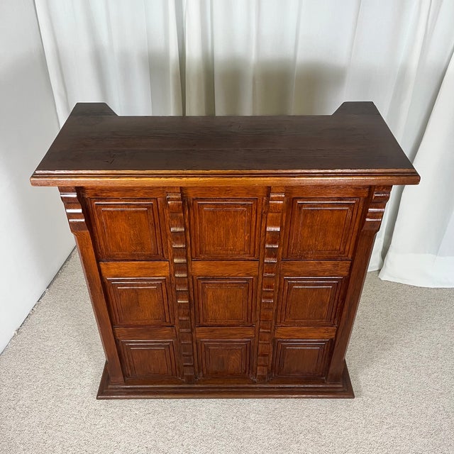 Wood Vintage Bar in Oak, 1960s For Sale - Image 7 of 18