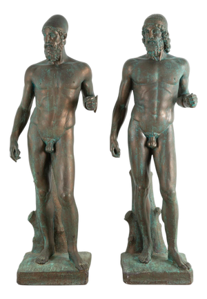 Early 20th Century Bronze Nude Riaces, Set of 2