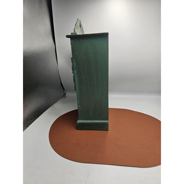 Wooden painted folk kitchen cabinet, Scandinavian style, 1960s, dimensions: height 38 cm, width 25.5 cm, depth 11.6 cm.