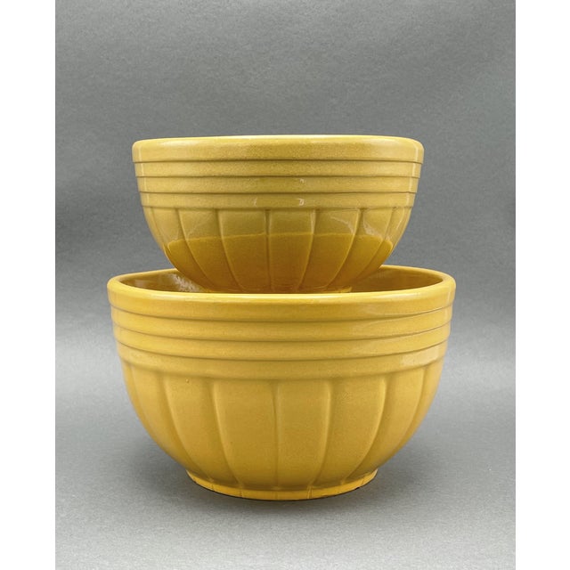 Vintage Rrp Co. Robinson Ransbottom Pottery Co. 168 Yellow Ware Ribbed