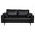 Vida 2-Seater Sofa in Black Leather from Rolf Benz For Sale - Image 12 of 12