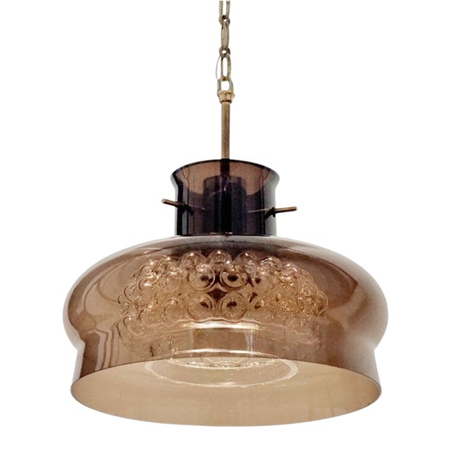 1960s Large Mid-Century Modern Scandinavian Glass Pendant/Ceiling Light by C.Fagerlund for Orrefors For Sale