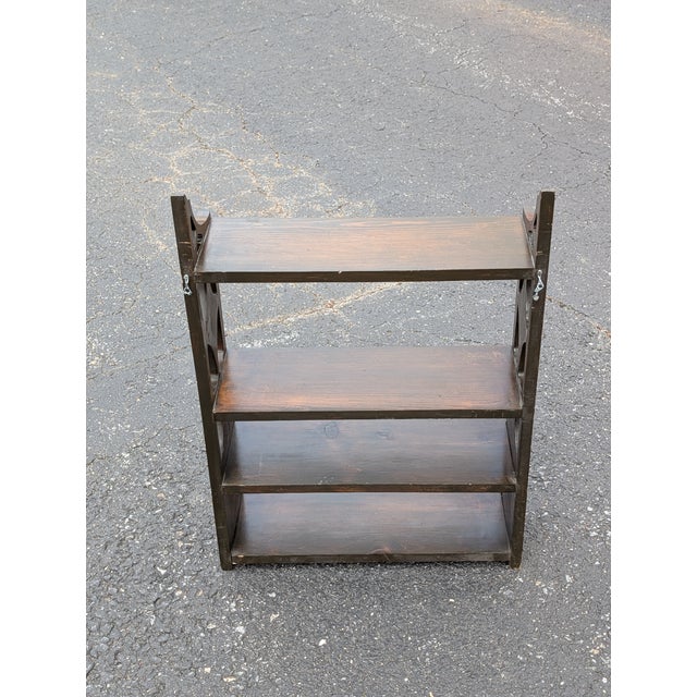 Vintage Chippendale Mahogany Wall Shelf With Openwork Fretwork Sides For Sale - Image 4 of 10