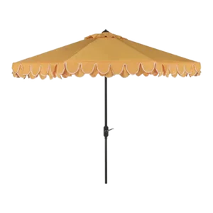 Outdoor Valance 11ft Round Umbrella - Yellow