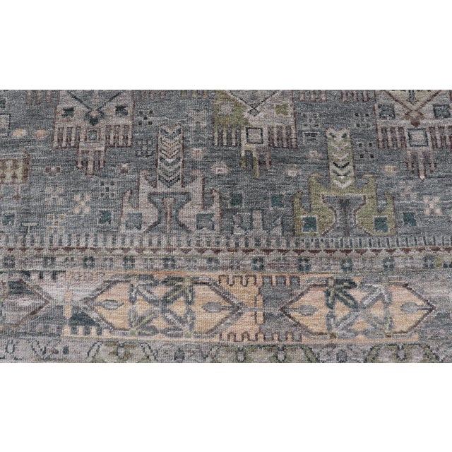 Cerulean Modern Khotan Hand-Knotted Wool Rug by Keivan Woven Arts, 9' X 12' For Sale - Image 8 of 15