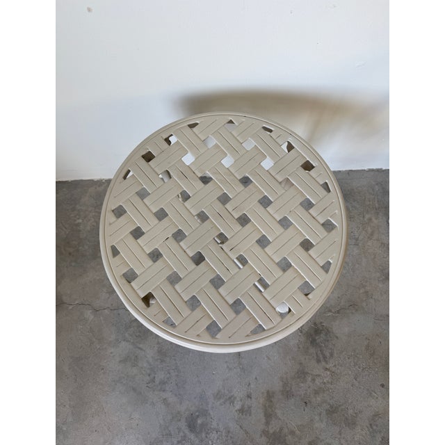 Brown Jordan Calcutta White Aluminum Outdoor Furniture - Set of 3 For Sale - Image 12 of 18