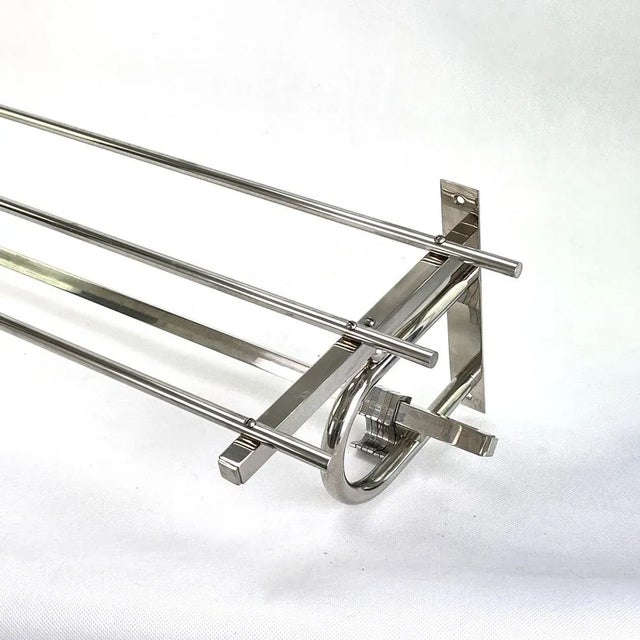 1930s Bauhaus Chrome Wall Rack For Sale - Image 5 of 6