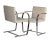 Metal 1970s Ludwig Mies Van Der Rohe Chairs in Linen, Pair For Sale - Image 7 of 12
