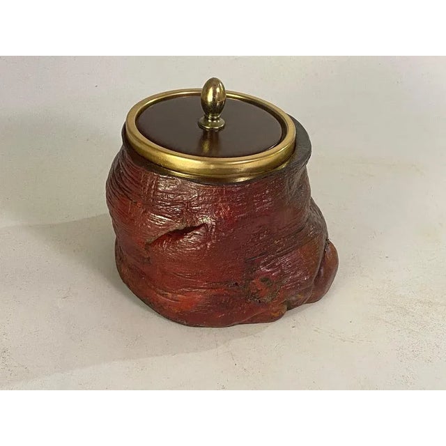 1970s Ice Bucket in Plastic and Metal with Leather Base, Switzerland, 1970s For Sale - Image 5 of 7