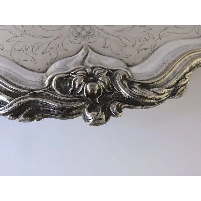 Sheffield Snail Foot Tray Round, 1840 For Sale - Image 9 of 12