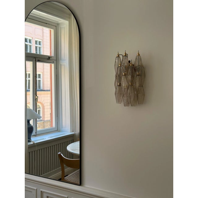 Murano Corridor Wall Lamps in Sand Tone, Set of 4 For Sale - Image 3 of 9