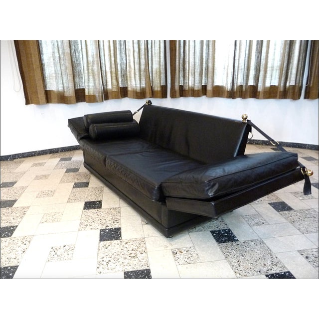 Classical Leather Knole-Type Two-Seater Sofa, Germany, 1960s For Sale - Image 11 of 18