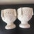 Vintage Concrete Pedestal Urn Planters – Greek Key Grapevine Garden Jardinières - A Pair For Sale - Image 10 of 12