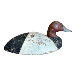Early 20th C. River Rouge MI Working Canvasback Drake Decoy - Joseph Pelon