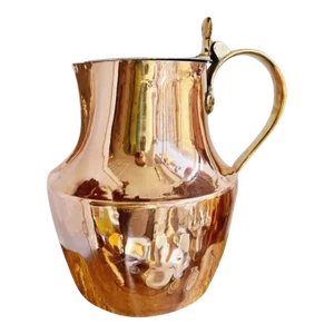 Antique French Copper & Brass Pitcher