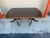 English Late 20th Century Ethan Allen Inlaid Mahogany Pedestal Base Dining Table With Leaves For Sale - Image 3 of 18