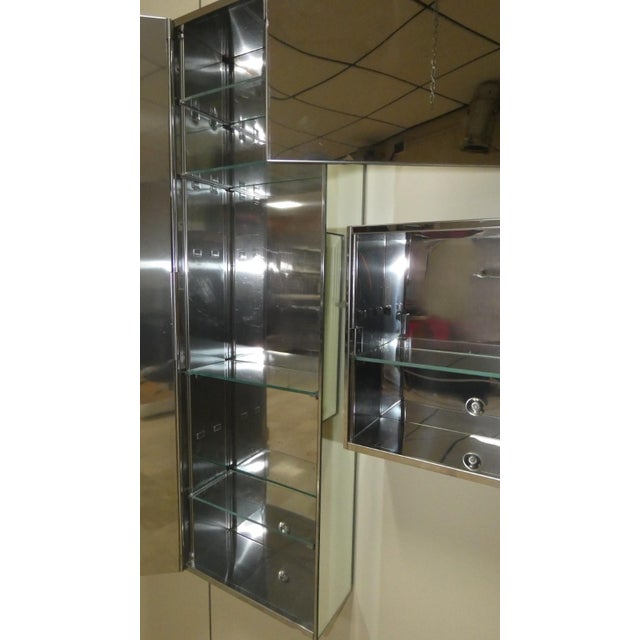 Vintage Italian Mirrored Cabinets, 1970s, Set of 3 For Sale - Image 16 of 18