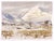 This gouache painting captures a serene winter landscape in Morrison, Colorado, with snow-draped mountains rising...