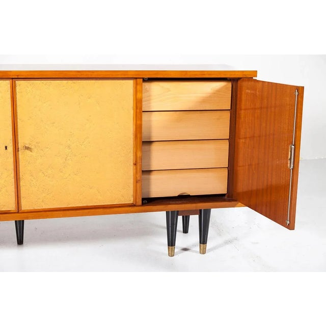 Black Large Modernist Credenza, 1940s For Sale - Image 8 of 13