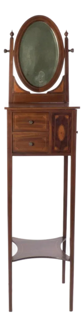 Inlaid Mahogany Shaving Stand